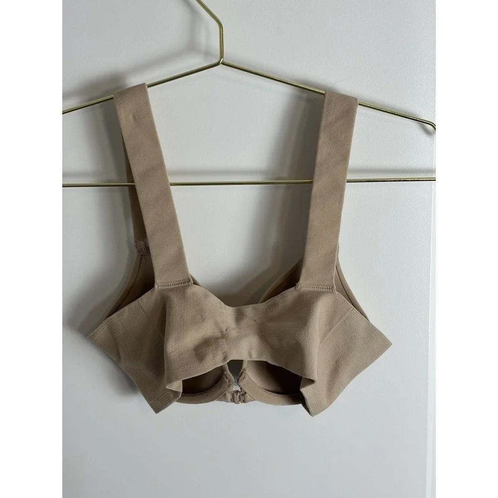 Spanx Bra-lelujah Front-close Full Coverage T-shirt Bra Beige Size 32A Underwire